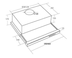 Akpo WK-7 Light Glass Touch 60 pakabinamas gartraukis Inox, juodas 3