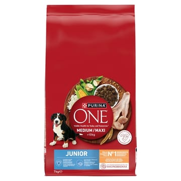 PURINA One Junior Medium/Maxi Rich in chicken with rice - sausas maistas šunims - 7kg