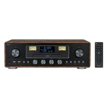 AKAI AM-100 RHAPSODY Stereo sistema 30 W RMS, Bluetooth 5.0, DAB+/FM, CD/USB, AUX, ruda juoda