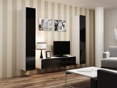 Cama VIGO 9 BI/CZ svetainės sekcija Spinta daiktams ir garso / vaizdo technikai laikyti 2