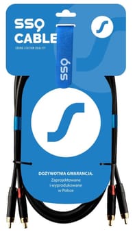 SSQ RCARCA2 SS-1432 Kabelis 2x RCA - 2x RCA 2 m Juoda