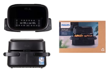 Philips 1000 series NA150/00 gruzdintuvė Dvigubas 7,1 L 2450 W Karšto oro gruzdintuvė Juoda