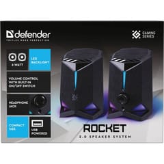 Defender Rocket 2.0 garsiakalbiai, 6 W, LED, USB, juodi 8