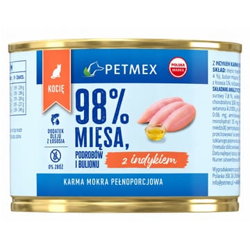 PETMEX Kitten Turkey - šlapias kačių maistas - 200g
