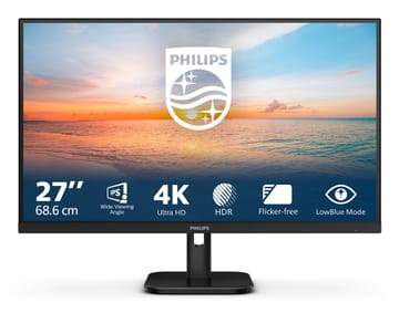 Philips 27E1N1800A/00 kompiuterio monitorius 68,6 cm (27") 3840 x 2160 pikseliai 4K Ultra HD LED Juoda