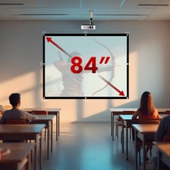 Maclean projekcinis ekranas, 84", 175x131 cm, 25 mm 4:3 rėmas, įtempimo kabliai, MC-166 7