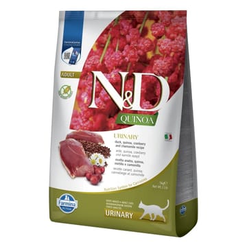FARMINA N&D Quinoa Urinary Duck - sausas pašaras katėms - 5kg