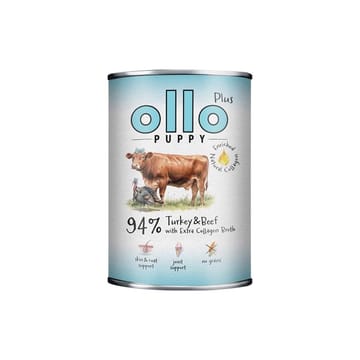 OLLO Plus Puppy Kolagen Kalakutiena ir jautiena - drėgnas pašaras šunims - 400g