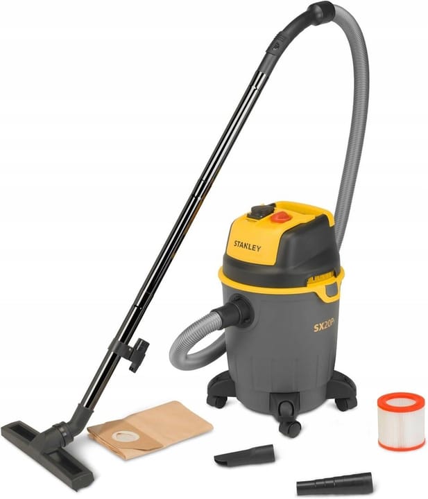 Stanley SXVC20PTE pramoninis dulkių siurblys juodas, geltonas 1200 W