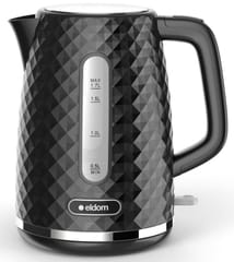 C280C ELDOM virdulys ELLI, talpa 1,7 l, galia 2200 W, juoda, strix, juoda 1