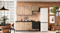 Cosmo Design ANIKA virtuvės baldų komplektas, rankų darbo ąžuolas/grafitas 2.0 8