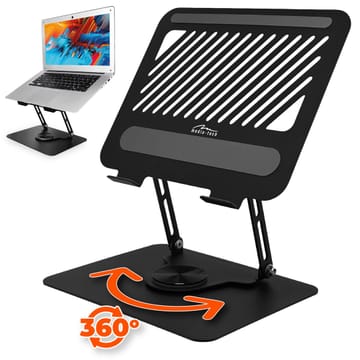 Reguliuojamas, pasukamas, ergonomiškas nešiojamojo kompiuterio stovas 10–17″ LAPTOP STAND ROTO MT2662