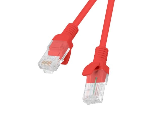 LANBERG PATCHCORD UTP CAT.5E 0.5M RED PCU5-10CC-0050-S