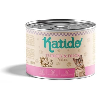KATIDO Turkey with duck - šlapias kačių maistas - 200g