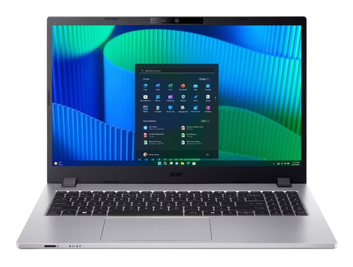 Acer TravelMate P2 TMP215-55-TCO Intel Core 5 120U Knyginis kompiuteris 39,6 cm (15.6") „Full HD“ 16 GB DDR5-SDRAM 512 GB SSD Wi-Fi 6E (802.11ax) Windows 11 Pro Sidabras Naujas / Repack