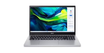 Acer Aspire Go 15 AG15-32P-39R2 Intel Core 3 N355 Knyginis kompiuteris 39,6 cm (15.6") „Full HD“ 8 GB DDR5-SDRAM 128 GB SSD Wi-Fi 6 (802.11ax) Windows 11 Home Sidabras Naujas / Repack