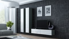 Cama VIGO 9 SZ/BI svetainės sekcija Spinta daiktams ir garso / vaizdo technikai laikyti