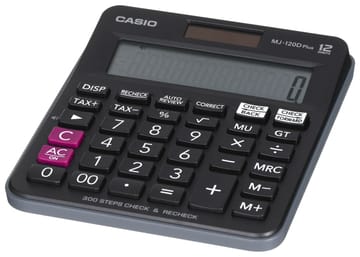 Casio MJ-120D Plus skaičiuotuvas Desktopas Pagrindinis skaičiuotuvas Juoda