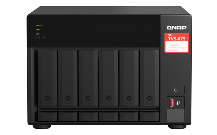 QNAP TVS-675 NAS Tower ZhaoXin KaiXian KX-6000 KX-U6580 8 GB DDR4 0 TB QuTS hero Juoda