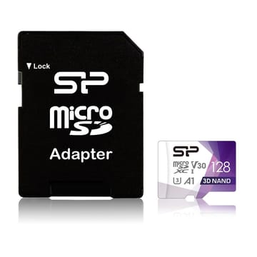 Silicon Power Superior Pro Colorful atminties kortelė 128 GB MicroSDXC Klasės 10 UHS-I + SD adapteris (SP128GBSTXDU3V20AB)