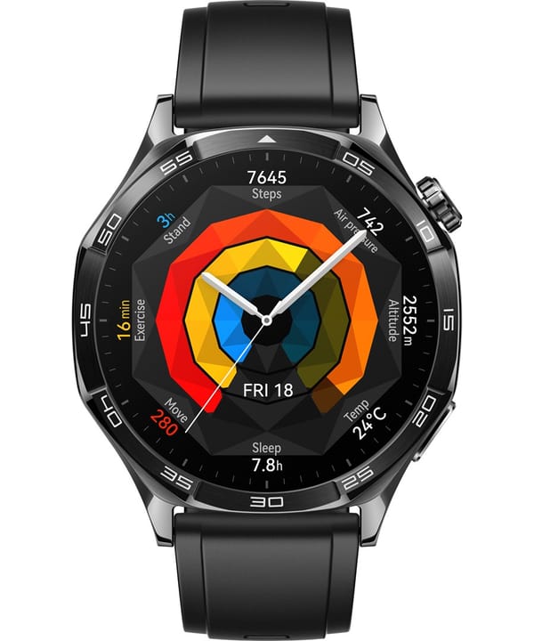 Huawei WATCH GT5 46mm 3,63 cm (1.43") AMOLED Skaitmeninis 466 x 466 pikseliai Juoda GPS (palydovinis)