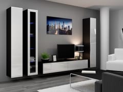 Cama VIGO 2 CZ/BI svetainės sekcija Spinta daiktams ir garso / vaizdo technikai laikyti 1