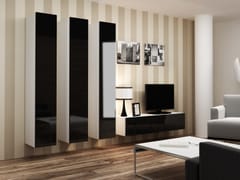 Cama VIGO 14 BI/CZ svetainės sekcija Spinta daiktams ir garso / vaizdo technikai laikyti 2