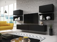 Cama ROCO3 CZ/CZ/CZ svetainės sekcija Spinta daiktams ir garso / vaizdo technikai laikyti 1