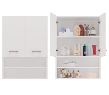 Topeshop POLA MINI DK BIEL vonios kambario spintelė Balta