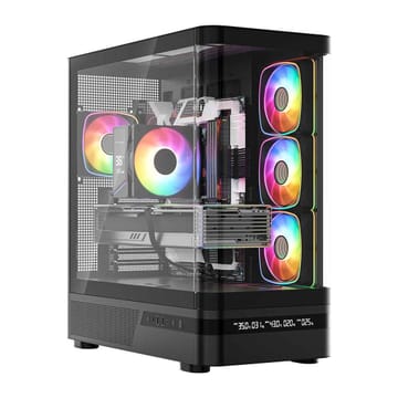 MODECOM kompiuterio korpusas Volcano AQ200 ARGB Midi Juoda