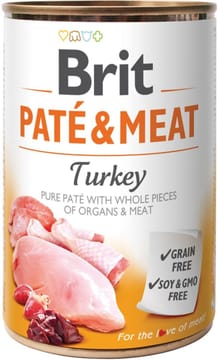 BRIT Paté & Meat su kalakutiena - šlapias šunų maistas - 400g