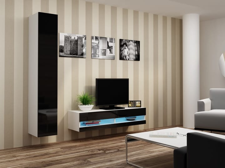 Cama VIGO NEW13BI/CZ svetainės sekcija Spinta daiktams ir garso / vaizdo technikai laikyti