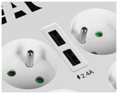 Eaton PB6UF viršįtampių ribotuvas Juoda, Balta 6 AC išvestis(ys / čių) 220 - 250 V 1,5 m 3