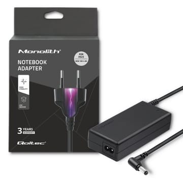 Qoltec 50075.90W „Asus“ maitinimo adapteris 90W | 19V | 4.9A | 5,5 * 2,5 | + maitinimo laidas