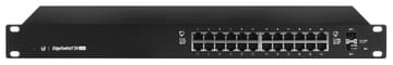 Ubiquiti ES-24-250W tinklo komutatorius Valdomas L2/L3 Gigabit Ethernet (10/100/1000) Maitinimas per Eternetą (PoE) 1U Juoda