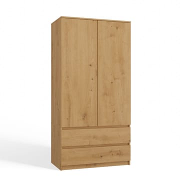 Topeshop SZAFA MALWA ART miegamojo drabužių / sieninė spinta 5 spintos 2 durys Ąžuolas Drabužinė