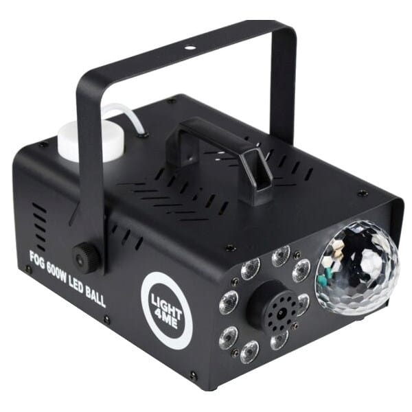 LIGHT4ME Fog 600W LED Ball - dūmų ir rūko generatorius su dūmų apšvietimo efektu + diskotekos kamuolys