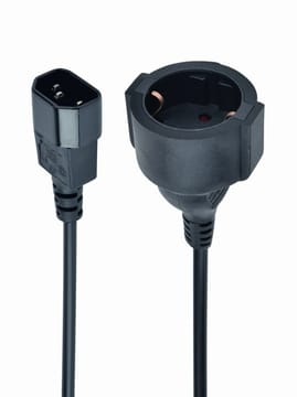 Gembird PC-SFC14M-01 maitinimo adapteris IEC320 C14 -> SCHUKO (F) ant 15 cm kabelio