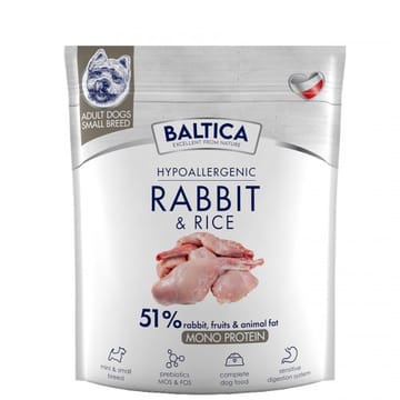 BALTICA Nutraceutic Hypoallergenic S Rabbit with rice - sausas maistas šunims - 1kg