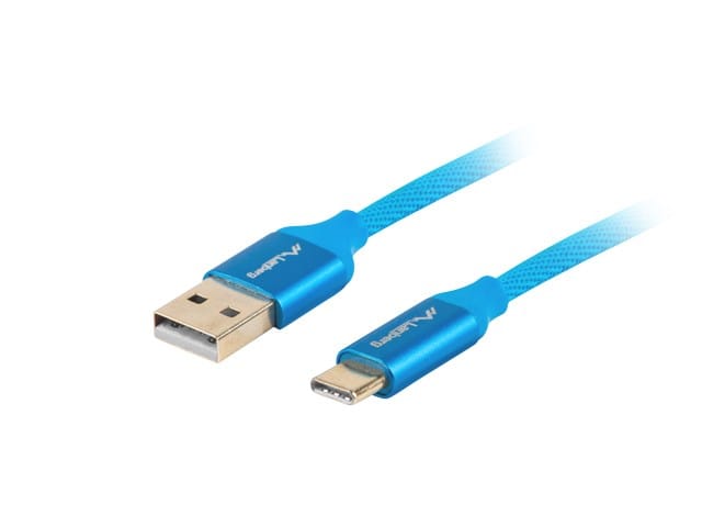 Lanberg CA-USBO-22CU-0010-BL USB kabelis 1 m USB 2.0 USB C USB A Mėlyna