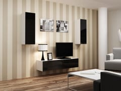 Cama VIGO 7 BI/CZ svetainės sekcija Spinta daiktams ir garso / vaizdo technikai laikyti