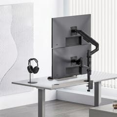 „Ergo Office“ laikiklis / pakaba dviem monitoriams, dujinė spyruoklė, 17–32 coliai, 1–10 kg, matinė juoda, ER-692 B 3