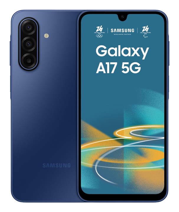 Samsung Galaxy A17 5G 17 cm (6.7") Hibridinis lizdas dviem SIM kortelėms Android 15 C tipo USB 4 GB 128 GB 5000 mAh Mėlyna