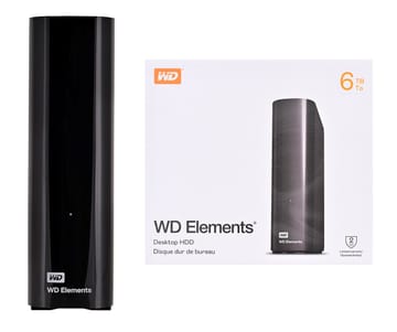 Western Digital Elements WDBWLG0060HBK-EESN išorinis kietasis diskas 6 TB Micro-USB B 3.2 Gen 1 (3.1 Gen 1) Juoda