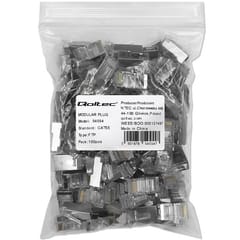 Qoltec 54554 RJ45 modulinė jungtis | CAT5e | FTP |Auksuoti kontaktai | 100 vienetų 2