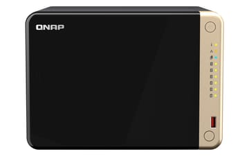 QNAP TS-664 NAS Tower „Intel® Celeron®“ N5095 8 GB DDR4 0 TB QNAP QTS Juoda, Bronza
