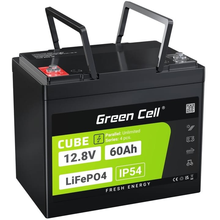 Green Cell LFPGC12V60AH UPS akumuliatorius Ličio geležies fosfatas (LiFePO4) 12,8 V 60 Ah