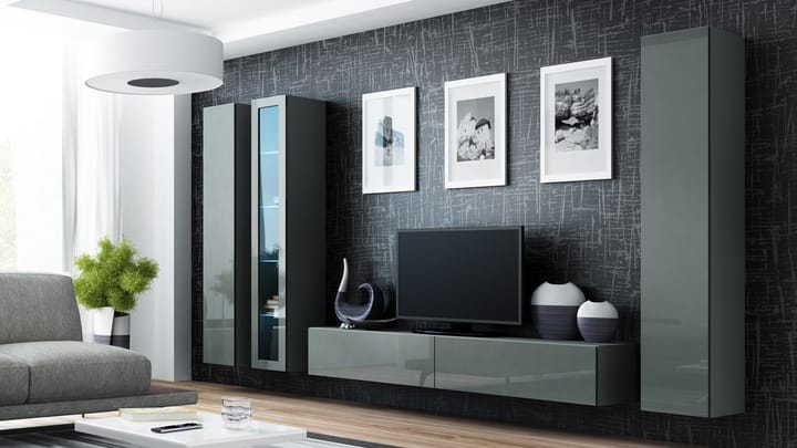 Cama VIGO 2 SZ/SZ svetainės sekcija Spinta daiktams ir garso / vaizdo technikai laikyti