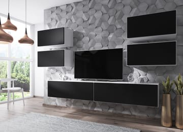 Cama ROCO2 BI/BI/CZ svetainės sekcija Spinta daiktams ir garso / vaizdo technikai laikyti