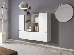 Cama ROCO19 BI/CZ/BI svetainės sekcija Spinta daiktams ir garso / vaizdo technikai laikyti 2